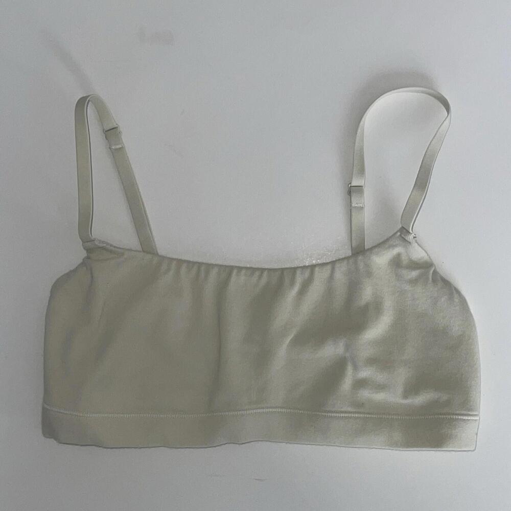 Skims Scoop Neck Bralette Bra Wireless Size XXS Bone